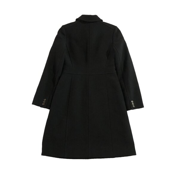 J. Crew Classic Lady Day Coat Women 6 Black Italian Double-Cloth Wool Thinsulate - Picture 13 of 13